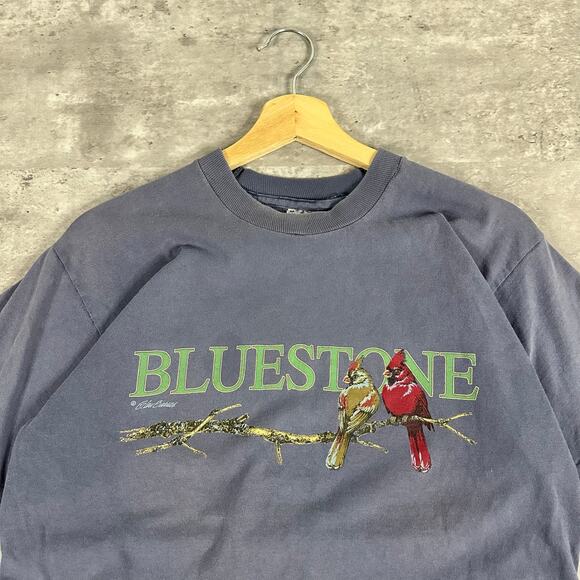 Vintage Bluestone Nature Bird T-shirt M - Picture 1 of 5